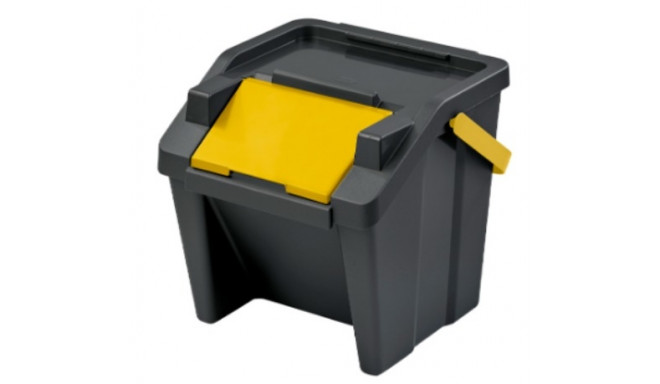 Recycling Waste Bin Tontarelli Moda Yellow 28 L Stackable