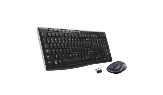 Logitech Wireless Combo MK270 keyboard Mouse included RF Wireless QWERTY US International Black, Sil