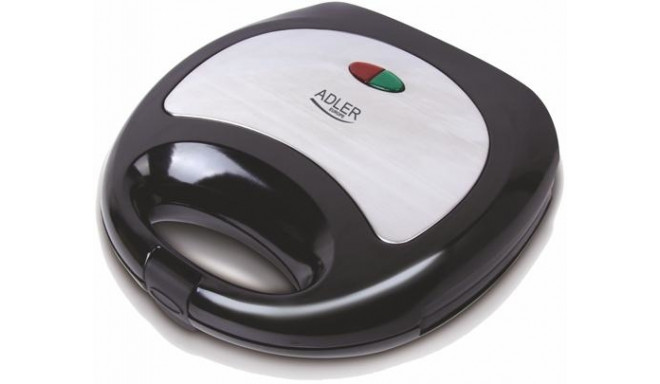 Adler AD 3015 sandwich maker 750 W Black, Silver