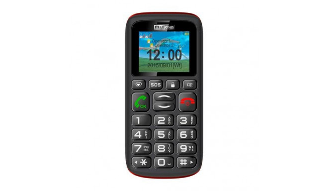 MaxCom MM428 4.57 cm (1.8&quot;) 78 g Black, Red Senior phone