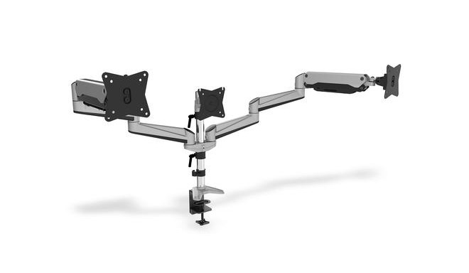 Digitus Universal Triple Monitor Table Mount with Gas Spring and clamp mount