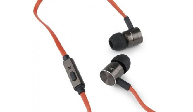 Gembird MHS-EP-LHR headphones/headset Wired In-ear Calls/Music Black, Orange