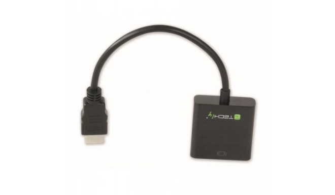 Techly IDATA-HDMI-VGA2 video cable adapter VGA (D-Sub) Black