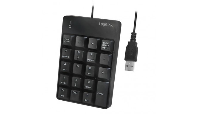 LogiLink ID0184 numeric keypad Laptop Black