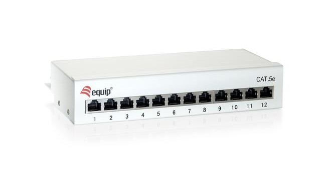 Equip 12-Port Cat.6 Desktop Patch Panel, Light Grey