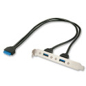Lindy 33096 USB cable 0.4 m Grey, Black