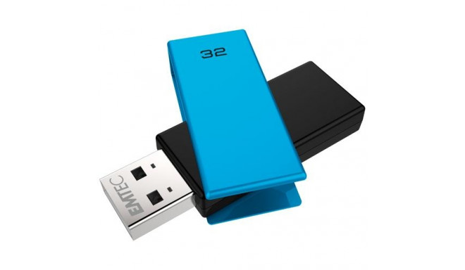 Emtec C350 Brick 2.0 USB flash drive 32 GB USB Type-A Black, Blue