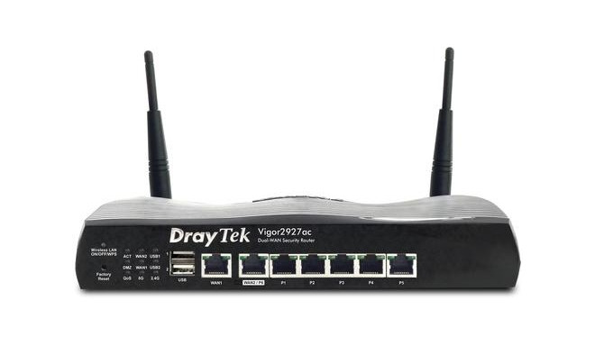 DrayTek Vigor2927ac wireless router Gigabit Ethernet Dual-band (2.4 GHz / 5 GHz) 4G Black