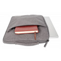 Manhattan Seattle Laptop Sleeve 15.6", Grey, Padded, Extra Soft Internal Cushioning, Main Compa