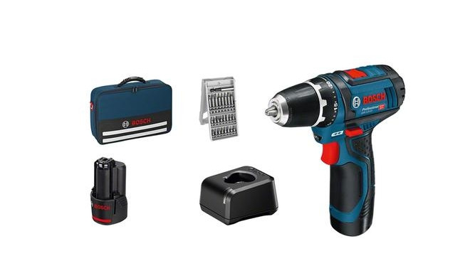 Bosch GSR 12V-15 Professional 1300 RPM Black, Blue