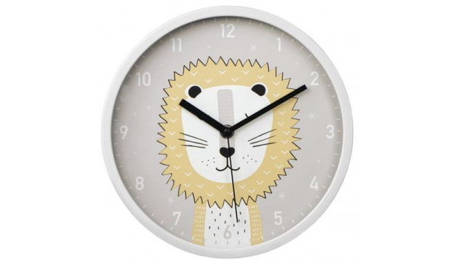 Hama Lucky Lion Quartz clock Round Grey, White, Yellow