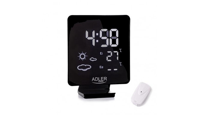 Adler AD 1176 digital weather station Black AC/Battery