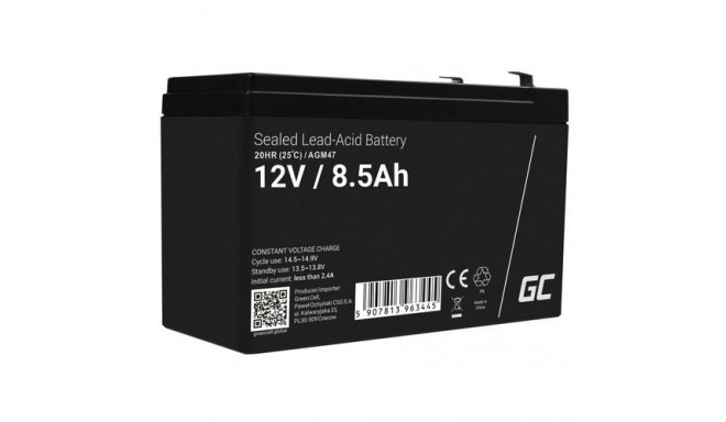 Green Cell AGM47 industrial rechargeable battery Sealed Lead Acid (VRLA) 8500 mAh 12 V