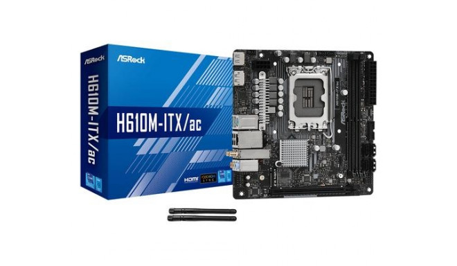 ASRock emaplaat H610M-ITX/ac Intel H610 LGA 1700 mini ITX