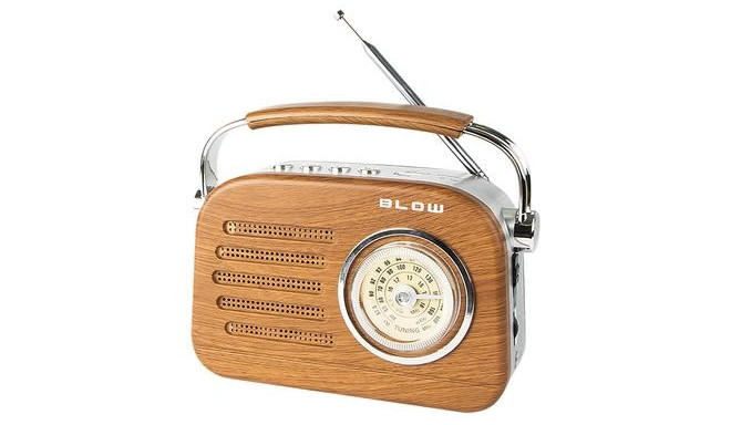 BLOW 77-532# radio Portable Analog Wood