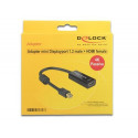 DeLOCK 62613 video cable adapter 0.2 m Mini DisplayPort HDMI Type A (Standard) Black