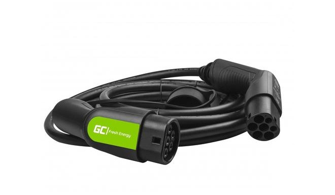 Green Cell EV10 electric vehicle charging cable Black Type 2 1 7 m