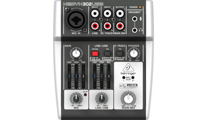 Behringer X302USB audio mixer 5 channels