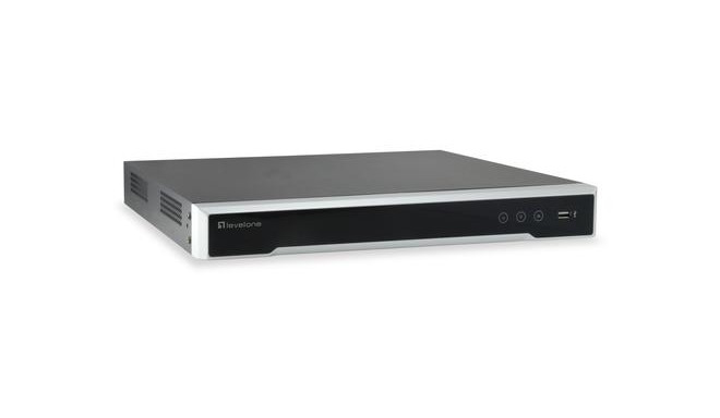 LevelOne GEMINI 8-Channel PoE Network Video Recorder, 8 PoE Outputs, H.265