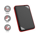 Silicon Power Armor A62 external hard drive 4000 GB Black, Red