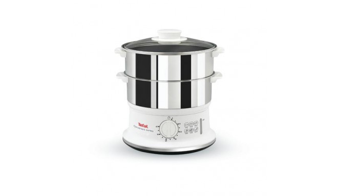 Tefal VC1451 steam cooker 2 basket(s) Freestanding 900 W White, Stainless steel