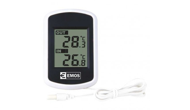 Emos E0041 Electronic environment thermometer Indoor/outdoor Black, White