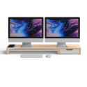POUT All-in-one wireless charging & hub station for dual monitors EYES 9 White colour
