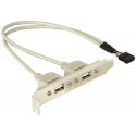 DeLOCK Slotbracket 1x internal USB 5pin &gt; 2x USB2.0 external