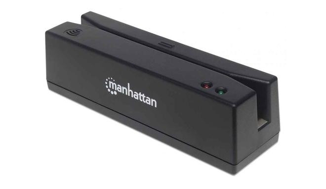 Manhattan USB-A Magnetic Strip Card Reader, Triple Track Reader, Keyboard Wedge Decoder, Cable 1.5m,