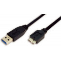 LogiLink 1m USB 3.0 USB cable USB 3.2 Gen 1 (3.1 Gen 1) USB A Micro-USB B Black