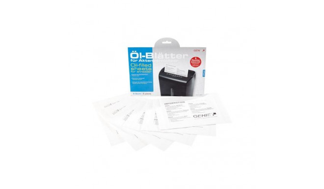 Genie 12627 paper shredder accessory 6 pc(s) Lubricant sheets