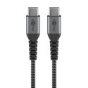 Goobay 49302 USB cable 1 m USB 2.0 USB C Grey, Silver
