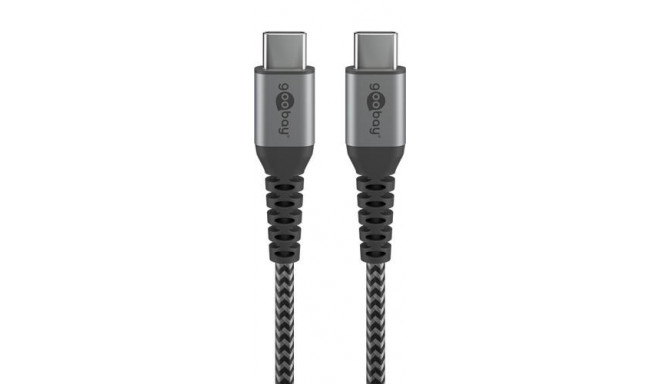 Goobay 49302 USB cable USB 2.0 1 m USB C Grey, Silver