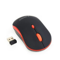 Gembird WIRELESS OPTICAL MUSW-4B-03-R 1600DP - Maus mouse Ambidextrous RF Wireless 1600 DPI