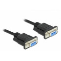DeLOCK 86606 serial cable Black 3 m RS-232 Sub-D9