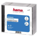 Hama CD Double Jewel Case Standard, Pack 5 2 discs Transparent