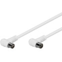 Goobay 67354 coaxial cable 2.5 m IEC White