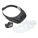 Carson Head magnifier PRO Series MagniVisor Deluxe with LED and 4 lenses