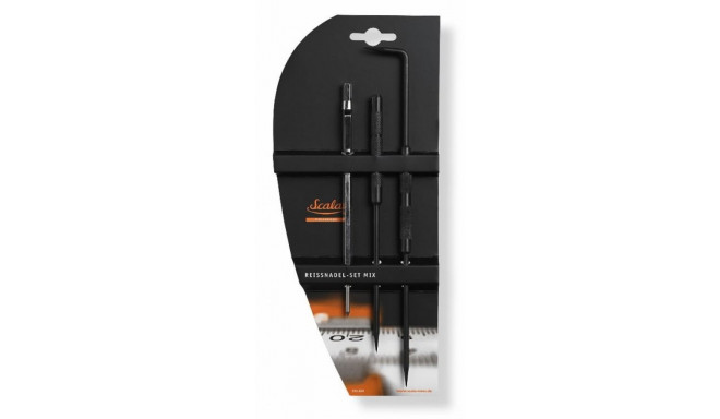 Steel scriber set 175 mm CV-steel with 1 needle, 240 mm CV, Scala