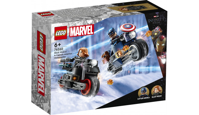 LEGO Super Heroes Musta Lese ja Kapten Ameerika mootorrattad