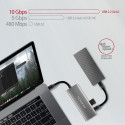 Axagon HMC-5G2 notebook dock/port replicator USB 3.2 Gen 2 (3.1 Gen 2) Type-C Grey