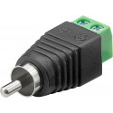 Goobay 76740 cable gender changer RCA Terminal Block 2-pin Black, Green