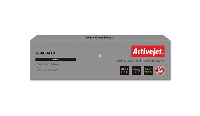 Activejet A-OKI3410 Ink ribbon (replacement for OKI 9002308; Supreme; 10.000.000 characters black)