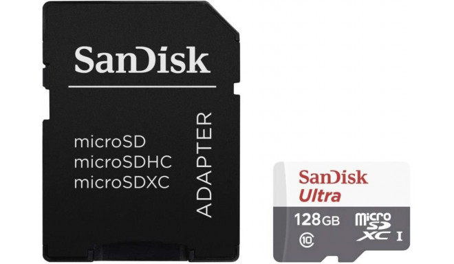 SanDisk memory card microSDXC 128GB UHS-I + adapter (SDSQUNR-128G-GN6TA)