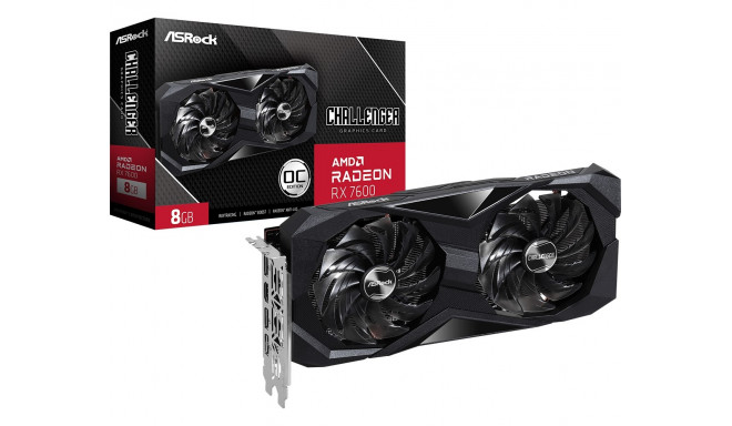 Asrock Challenger 90-GA41ZZ-00UANF graphics card AMD Radeon RX 7600 8 GB GDDR6