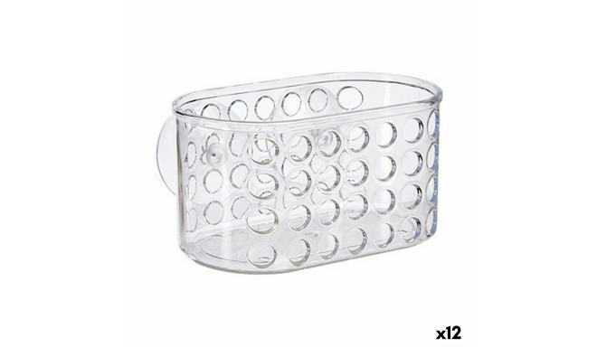 Bath Organiser Caddy Berilo CB25262A Transparent PVC polystyrene 15,8 x 8,5 x 8 cm (12 Units)