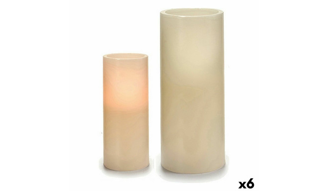 Svece LED Krēmkrāsa 7,5 x 17,3 x 7,5 cm (6 gb.)