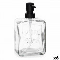 Ziepju dozators Pure Soap Stikls Caurspīdīgs Plastmasa 570 ml (6 gb.)