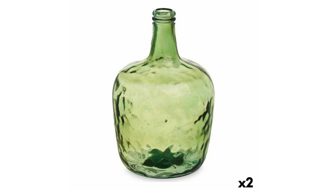 Pudele 2255/08-G Zaļš Gluds 8 L 22 x 37,5 x 22 cm Dekors (2 gb.)