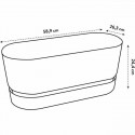 Planter Elho   White 60 cm Plastic Oval Planter Elho   White 60 cm Plastic Oval